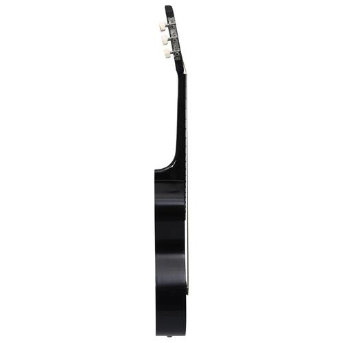 Klassisk guitarsæt 8 dele til begyndere 3/4 36" sort