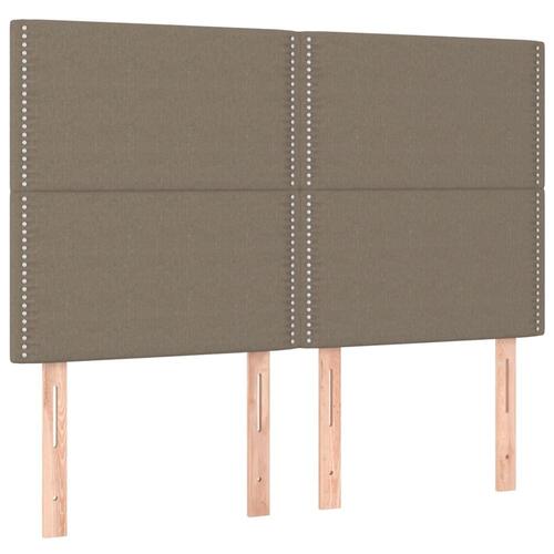 Kontinentalseng med madras 140x190 cm stof gråbrun