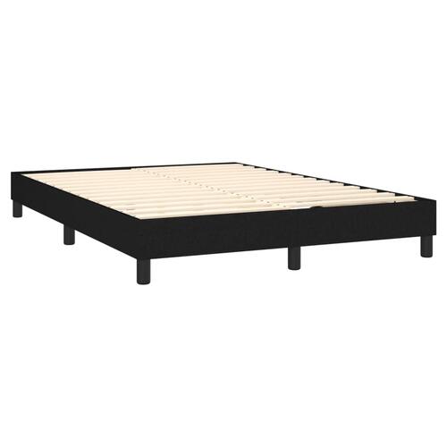 Kontinentalseng med madras 140x190 cm stof sort
