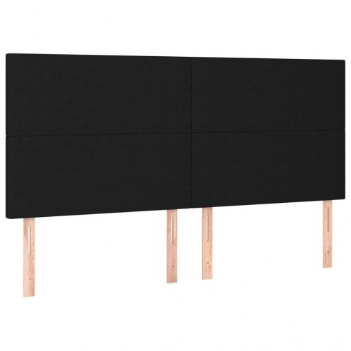 Kontinentalseng med madras 160×200 cm - sort stof