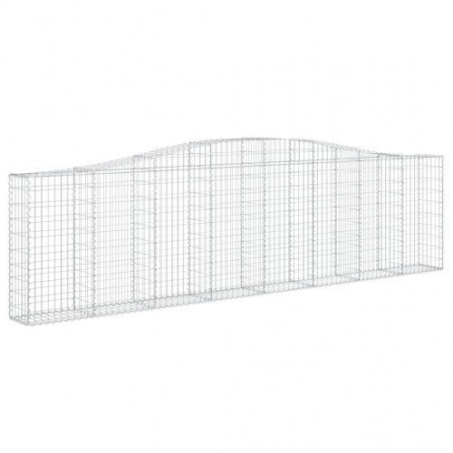 Buet gabionkurv 400 × 30 × 100/120 cm - galvaniseret jern