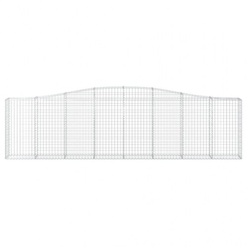 Buet gabionkurv 400 × 30 × 100/120 cm - galvaniseret jern