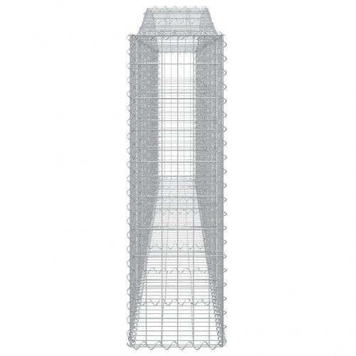 Buet gabionkurv 400 × 30 × 100/120 cm - galvaniseret jern