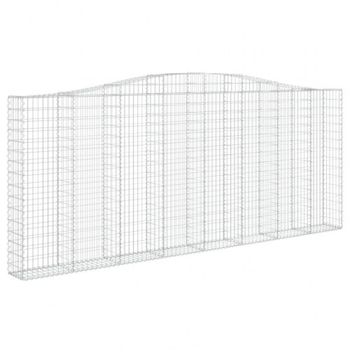 Buet gabionkurv 400x30x160/180 cm galvaniseret jern