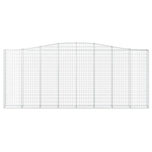 Buet gabionkurv 400x30x160/180 cm galvaniseret jern