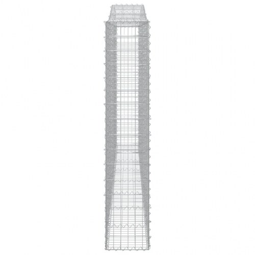 Buet gabionkurv 400x30x160/180 cm galvaniseret jern