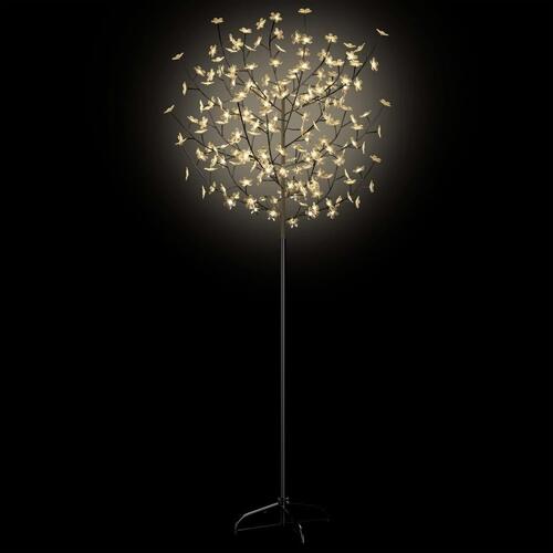 Juletræ 200 LED'er varmt hvidt lys kirsebærblomst 180 cm