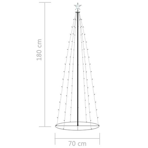 Lysende kegletræ 70x180 cm 100 LED'er varmt hvidt lys