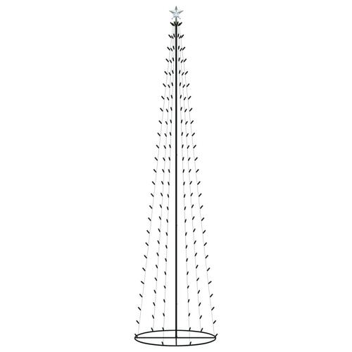 Lysende juletræ 70x240 cm 136 LED'er farverigt lys