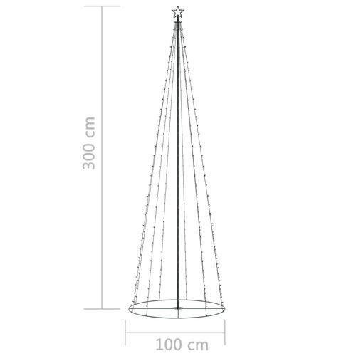 Lysende juletræ 100x300 cm 330 LED'er farverigt lys