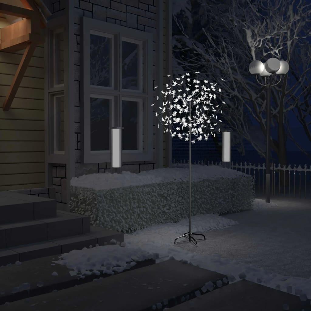 Juletræ 200 LED'er kirsebærblomst 180 cm koldt hvidt lys