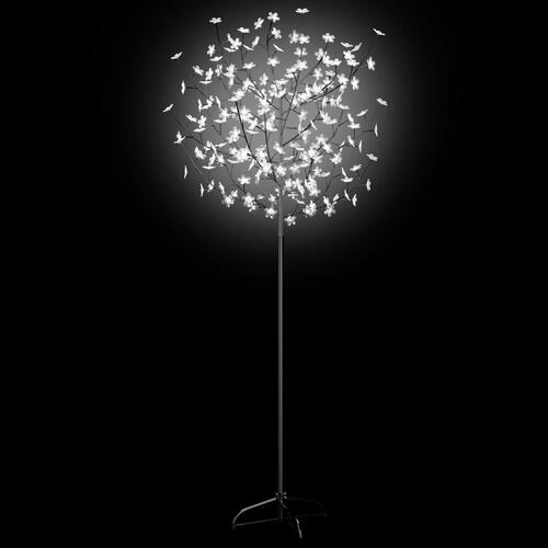 Juletræ 200 LED'er kirsebærblomst 180 cm koldt hvidt lys