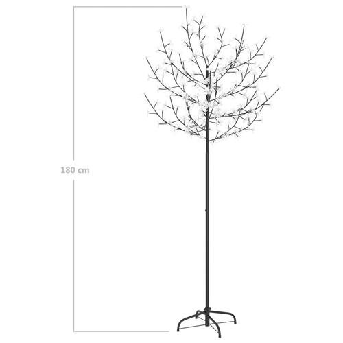 Juletræ 200 LED'er kirsebærblomst 180 cm koldt hvidt lys
