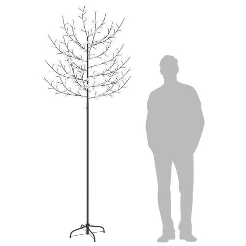 Juletræ 220 LED'er kirsebærblomst 220 cm koldt hvidt lys