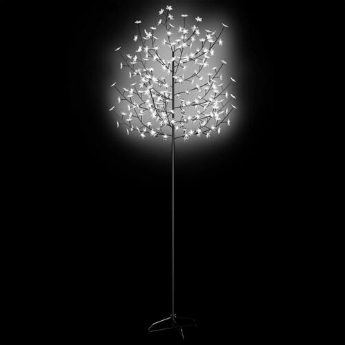 Juletræ 220 LED'er kirsebærblomst 220 cm koldt hvidt lys