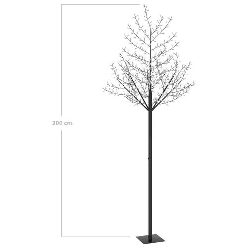 Juletræ 600 LED'er kirsebærblomst 300 cm blåt lys