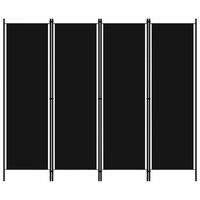 4-panels rumdeler 200 x 180 cm sort