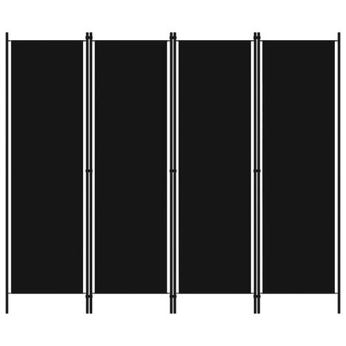 4-panels rumdeler 200 x 180 cm sort