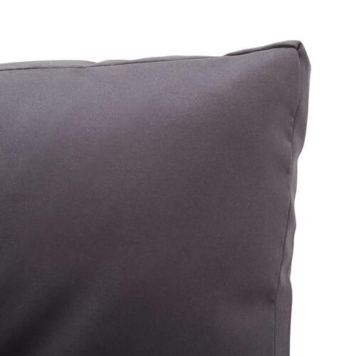 Topersoners havesofa med hynder 124 cm polyrattan grå