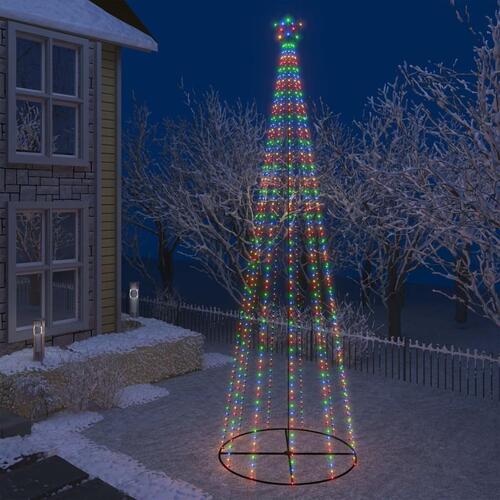 Lysende juletræ 160x500 cm 752 LED'er farverigt lys