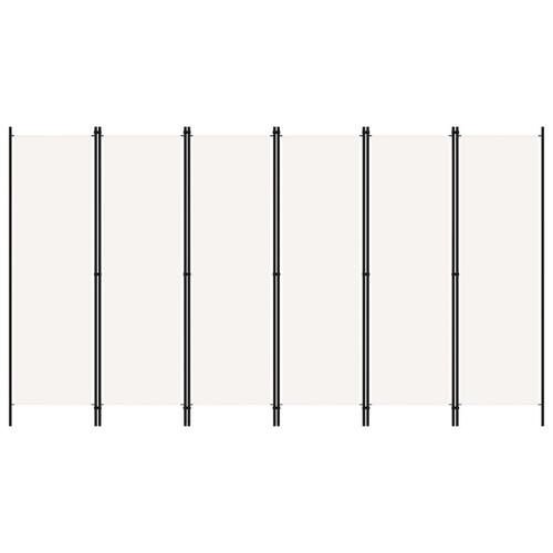6-panels rumdeler 300 x 180 cm hvid