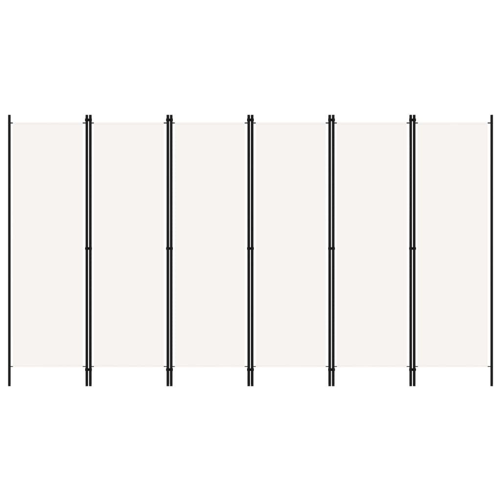 6-panels rumdeler 300 x 180 cm hvid