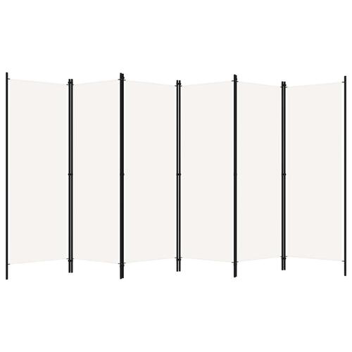 6-panels rumdeler 300 x 180 cm hvid