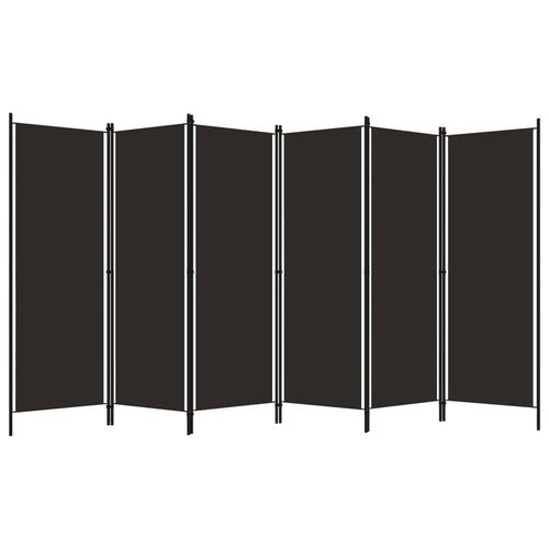 6-panels rumdeler 300 x 180 cm brun
