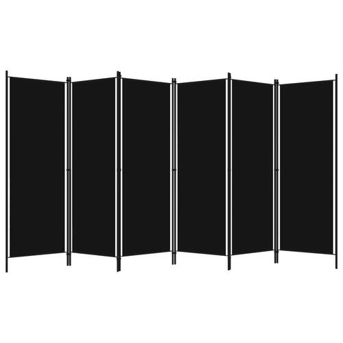 6-panels rumdeler 300 x 180 cm sort