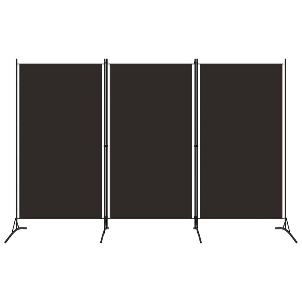 3-panels rumdeler 260 x 180 cm brun
