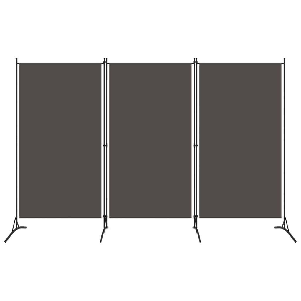 3-panels rumdeler 260 x 180 cm antracitgrå