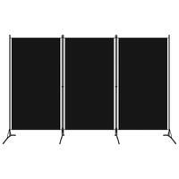 3-panels rumdeler 260 x 180 cm sort