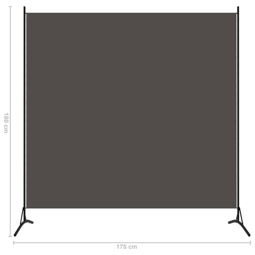 Rumdeler 175x180 cm stof antracitgrå