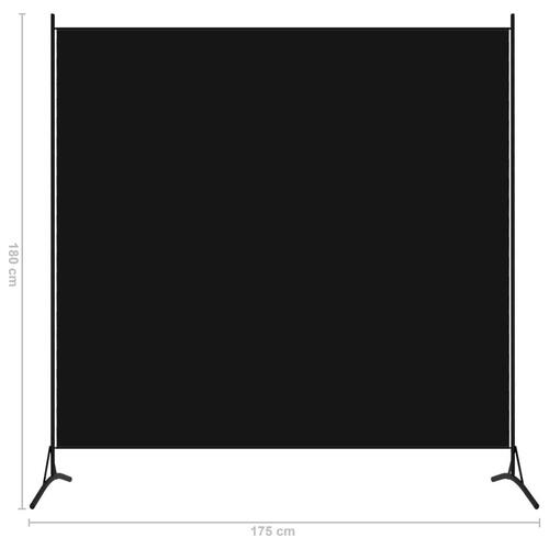 1-panels rumdeler 175x180 cm sort