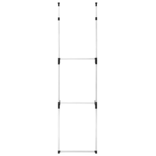 Teleskopisk garderobesystem med stænger aluminium