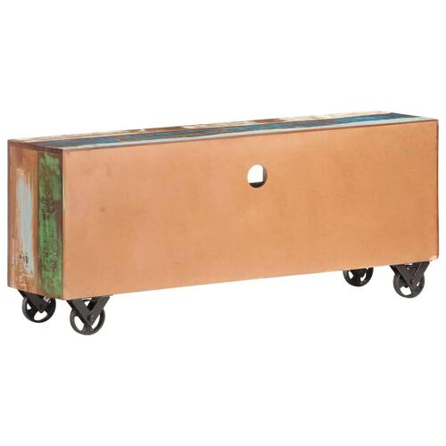 Tv-skab 120x30x50 cm massivt genbrugstræ