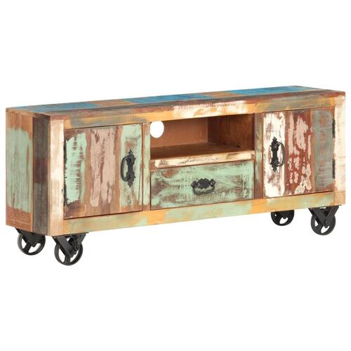 Tv-skab 120x30x50 cm massivt genbrugstræ