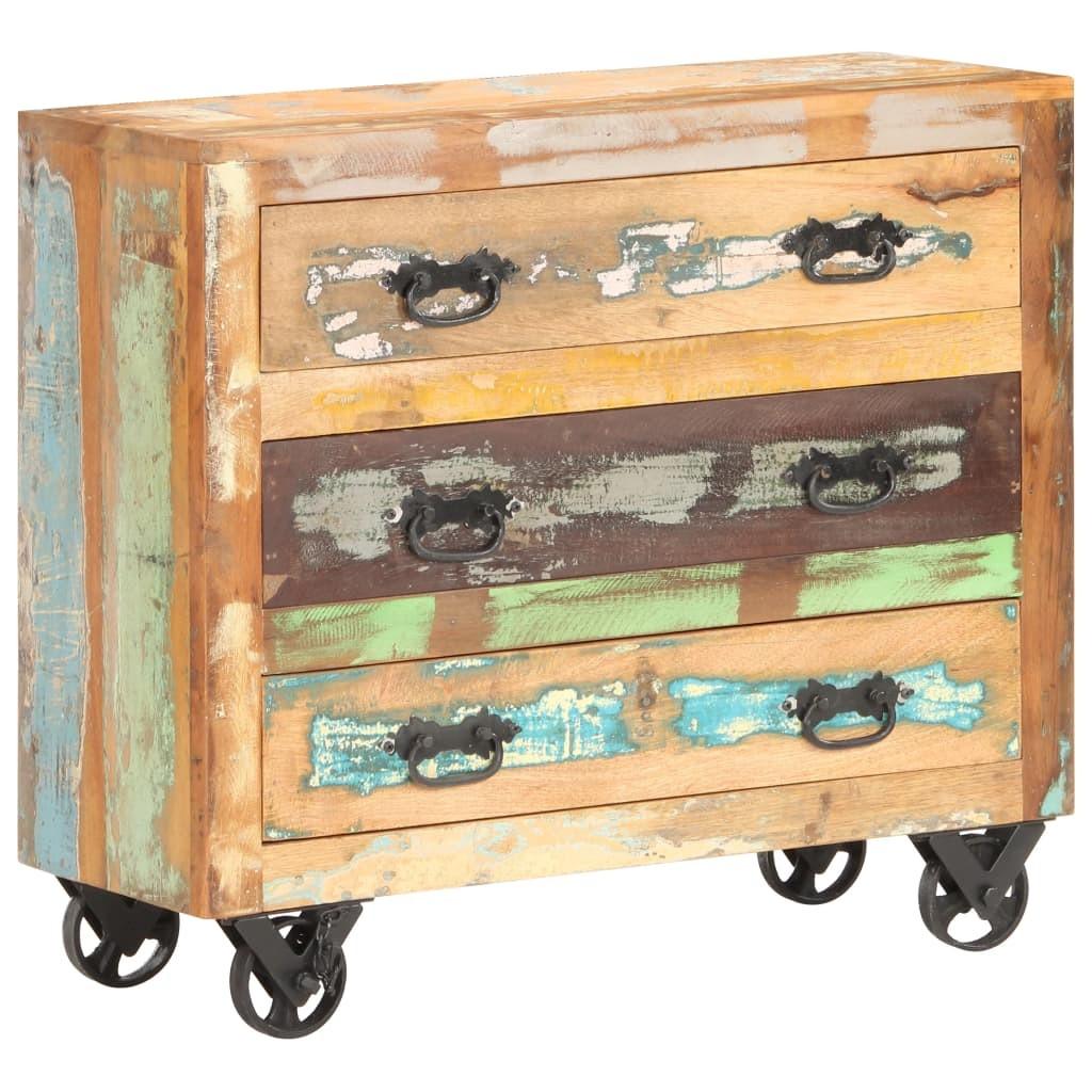 Skænk 80x30x70 cm massivt genbrugstræ