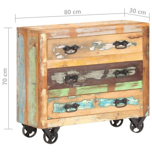 Skænk 80x30x70 cm massivt genbrugstræ