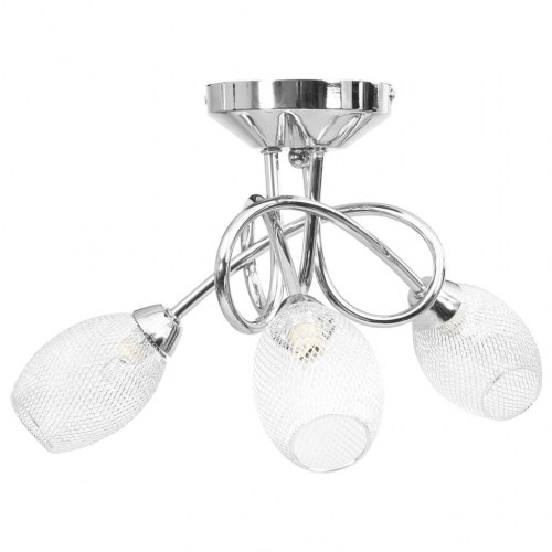 Loftlampe med forkromet lampeskærme til 3 G9-pærer
