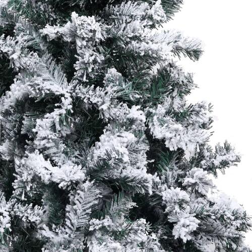 Kunstigt juletræ med sne 210 cm PVC grøn