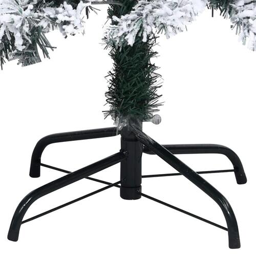 Kunstigt juletræ med sne 210 cm PVC grøn