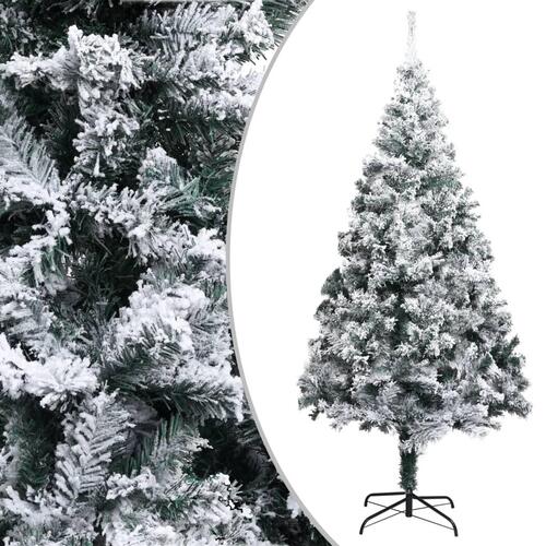 Kunstigt juletræ med sne 240 cm PVC grøn