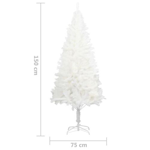 Kunstigt juletræ naturtro nåle 150 cm hvid