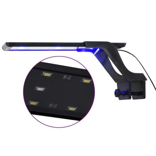 LED-lampe til akvarium med klemme 25-45 cm blå og hvid