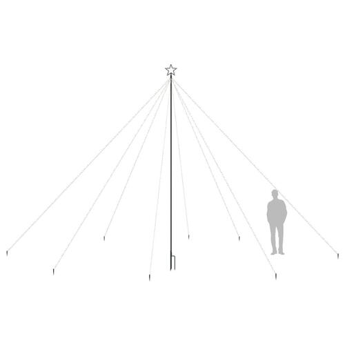 Juletræ vandfaldsdesign LED indendørs/udendørs 800 LED-lys 5 m