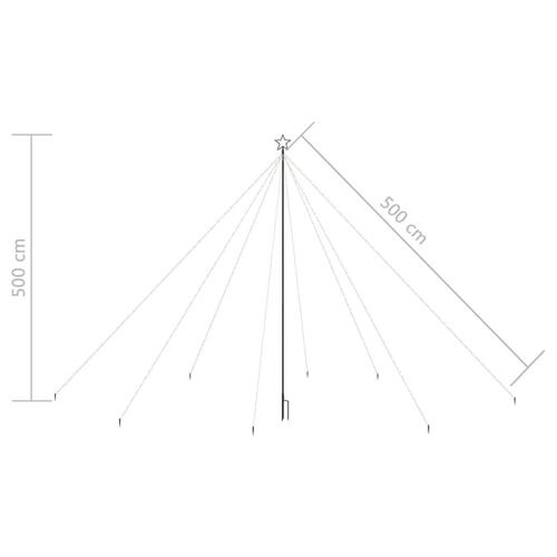 Juletræ vandfaldsdesign LED indendørs/udendørs 800 LED-lys 5 m