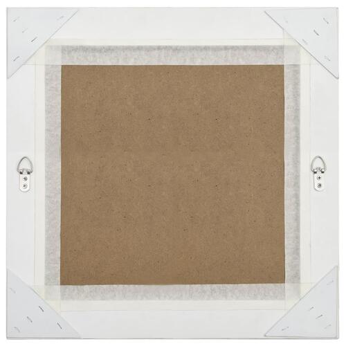 Vægspejl 50x50 cm barokstil sølvfarvet