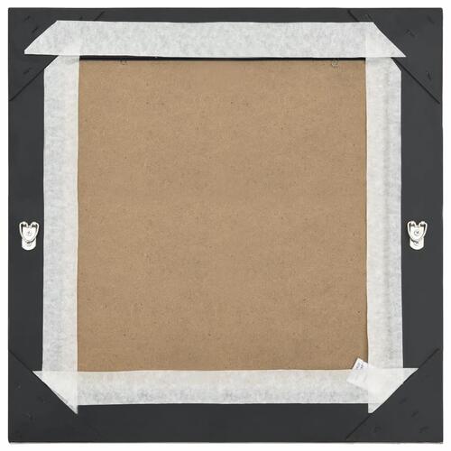 Vægspejl 50x50 cm barokstil sort