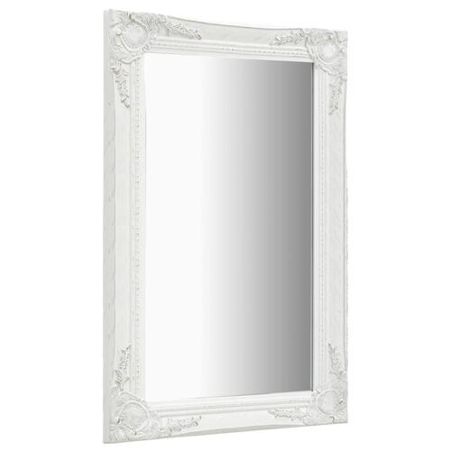 Vægspejl 50x80 cm barokstil hvid